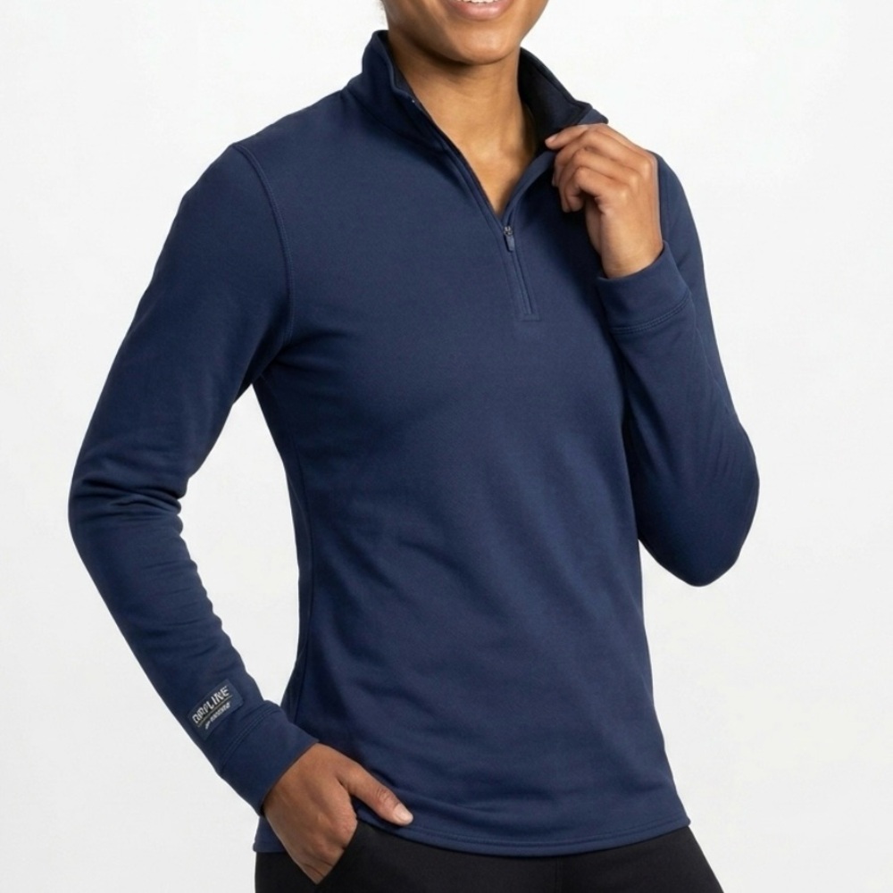 Brooks Dryline Running Quarter-Zip Pullover Navy Blue